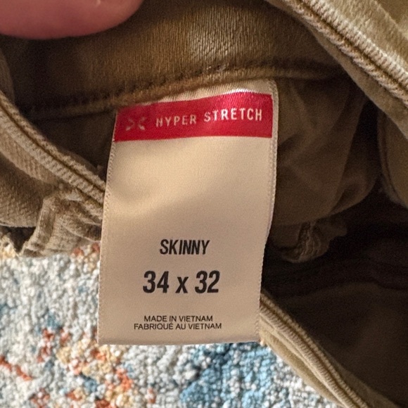 Express Khaki Skinny Hyper Stretch Jeans Size W34 x L32 - Picture 3 of 8